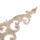 4 8x Unpainted Woodcarving Flower Corner Onlay Applique Closet Cabinet Bin Decal