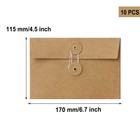 10 Pcs Kraft Paper Envelope Vintage Envelope Pockets With Button And String C   