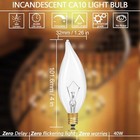 E12 Incandescent Light Bulbs 40watt Warm White 2700k  300 Lumens Candelabra 12pc