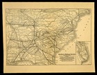 Ca 1932 Southern Railway Map Railroad System Old Original Connections Antique
