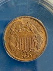 1864 Two Cent Piece 2c Large Motto Anacs Graded Ms60 Ms 60 Details 1284
