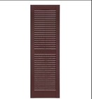 Severe Weather Exterior Shutters Pair Bordeaux 15  X 63  Louvered Panel Vinyl