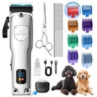 Professional Dog Clippers For Grooming - Stainless Steel Blades  Ideal For Thick