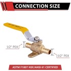 Efield 1 2 Inch Pex Crimp Brass Full Port Shut-off Ball Pack Of 1 