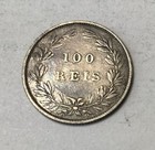 1886 100 Reis Portugal-silver - Higher Grade- Low Mintage