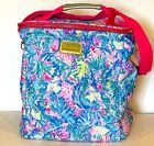 New Lilly Pulitzer Insulated Market Wine Carrier Picnic Cooler Mermaid Cove Nwt