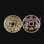 Feng Shui Coins Lucky Chinese Fortune Coin Brass Metal Ching Money Display 8cm G