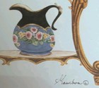 Small Gilt Wood Square Framed Bathroom Vanity Litho  Art Consuelo Gambo 5 75 In 
