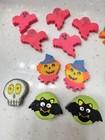Vintage 90s Halloween Lot Lisa Frank Party Favor Erasers Witch Ghost Bat