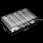 100 Pcs 30mm Clear Round Coin Capsules Plastic Coin Holders  white Gaskets   Box