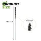 4pcs Pipe Cleaners Brush Set 0 2 Inch Stainless Steel Bristles For Tube Silver 