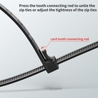 100 Pcs 6 8 10 12  Inch Heavy Duty Releasable Nylon Cable Zip Ties Black Wire