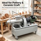 110v Ceramic Clay Mixer Pug Mill Mixer Machine With Stainless Steel Spiral Shaft