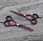  5 5  Pink Professional Salon Hair Cutting Scissors Thinner Barber Shears Razor 