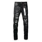 New Purple Brand Men s Personality Fashion Slim Fit Jeans Black  