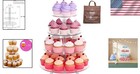 Clear Acrylic 4-tier Cupcake Stand  Dessert Tower For Parties   Weddings
