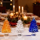 New Crystal Christmas Tree Figurine Collectible Glass Xmas Tree Ornament Gift