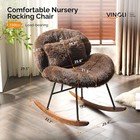 Criss Cross Nursery Rocking Chair Cute Curved 115   Reclining Armless Glider