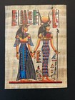 Set Of  4  Paintings Vintage Rare Genuine Egyptian Papyrus Handmade 6x8   
