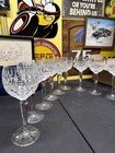 Vintage Cut Crystal Champagne Glasses Set Of 12     Gruet Winery     Star Base     Euc