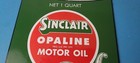Vintage Sinclair Porcelain Sign - Motor Oil Can Porcelain Advertisement Sign