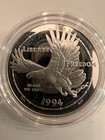 1994 U  S  Veterans Commemorative 3-coin Silver Dollar Set    Ogp coa