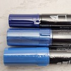 Set Of 3 Uchida Decofabric Opaque Fabric Paint Markers Light To Dark Blue 