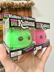 Needoh Knittens 2 Pack Pink Green Squishy Fidget Schylling Genuine Nib Squishmas