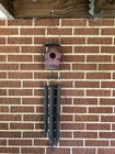 Large Heavy Metal Bird House  Wind Chimes 42    Tall