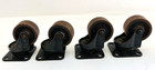 Vintage Industrial Swivel Casters   Lot Of 4