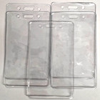 Id Badge Card Holder 5 Vertical Clear Vinyl No Zip Slide In Waterproof Durable