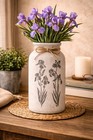 Large Iris Flower Wall Art Stencil For Diy Crafts Reusable Plastic - Stencilair