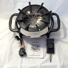 Vintage Rival Fd350s 3 5-qt Stainless Steel Electric Fondue Pot   8 Forks