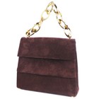 Salvatore Ferragamo 2way Shoulder Bag Handbag Suede Brown Ladies  57190438  Used