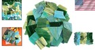 Versatile Green Stained Glass Pieces - 35oz For Mosaics  Embellishments  Crafts