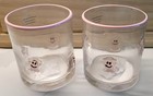 2 Anthro Dupe Pink Ghost Icon Glasses  see Matching Plates  Pitcher  Bowls 