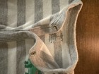 Carter s One-piece Footed Sleeper 3 Months Gray white Striped Dino Cotton Snap