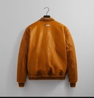 Men s Brown Kith Bmw Varsity Style Limited Edition Bomber Leather Jacket