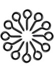 1 Pack Of Screw Eye  60 Pieces  Black Zinc Plated Metal Eye Bolt Eye Pin 1 Inch