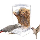 Bird Cage Automatic Food Feeder Parrot Food Dispenser Feeder
