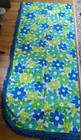 Vintage Flower Power Blue Green Cannon Royal Family Full Bedspread Coverlet