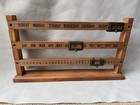 Wood Perpetual Desk Calendar Desktop Display With Sliding Day Month Date Tabs