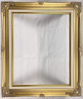 Antique Gold Ornate Baroque Wood Picture Frame Linen Liner 3  Wide