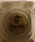 Vintage Harrah s Lake Tahoe Resort Casino Ashtray  Horseracing Motif Smokey Gray