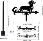Metal Dog Weathervane  Roof Mount Weather Vane For Roof Mount Garden Decoration