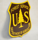 Vintage Us Forest Service Metal Shield Trail Sign Agriculture Government Parks