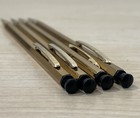 Vtg 50s The Forward Line Hexagonal Gold Tone Mechanical Pencils W  Lead Set Of 4