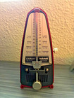 Vintage Wittner Taktell Piccolo Metronome Wind Up Burgundy Made In Germany