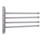  Wall Mount Bath Towel Rack With 4 Arms Hanger Towel Holder Bathroom Polished
