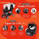 Baby Trend Sit N Stand Baby Double Stroller And 2 Infant Car Seat Combo  Khaki
